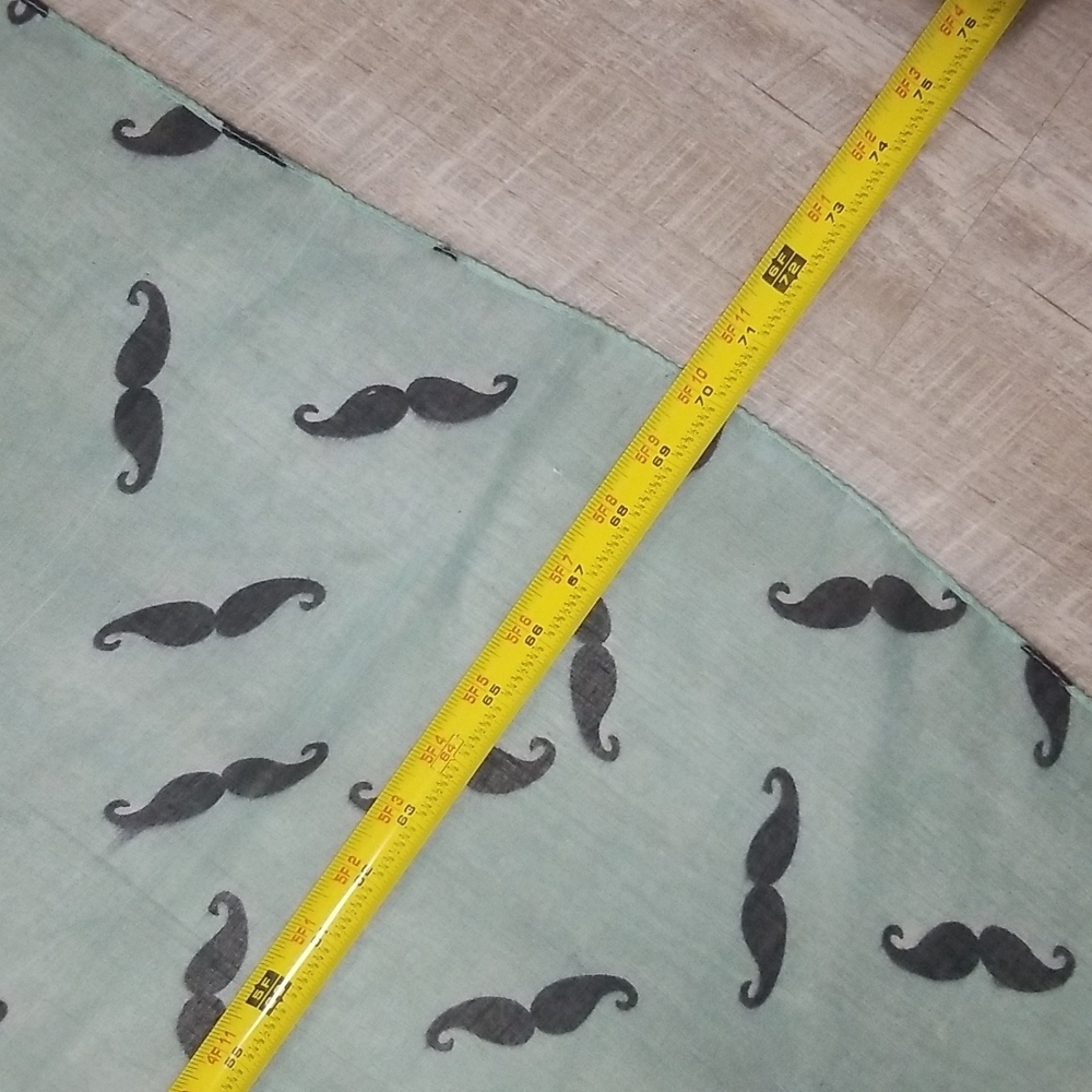Scarf - Large Scarf Mustache Pattern - image 6